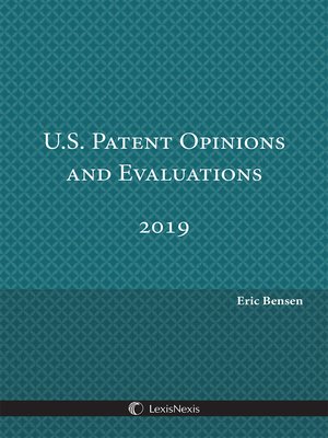 cover image of U.S. Patent Opinions and Evaluations